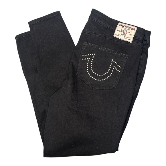 True Religion Jennie Crystal Mid Rise Skinny Jeans. Sz: 34 - Picture 4 of 11